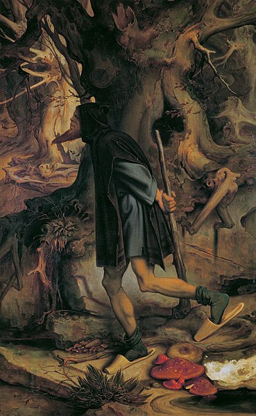 Rübezahl, quadro, Moritz von Schwind, pittore tedesco, mitologia polacca, folklore, gigante delle montagne, storie, Johann Karl August Musäus